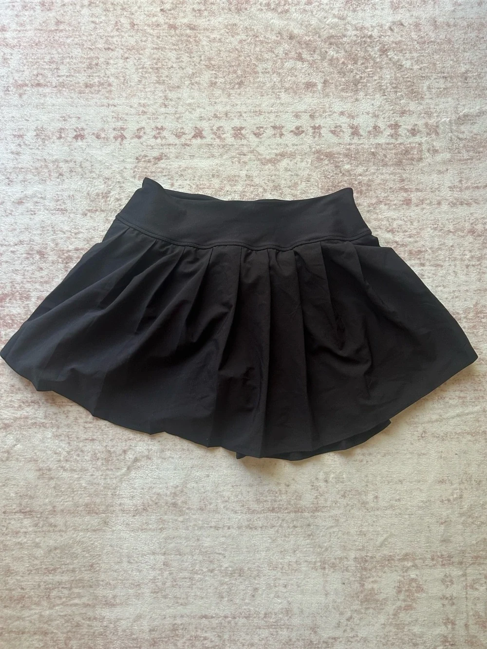 Flared Black Skater Mini Skirt with Wide Waistband